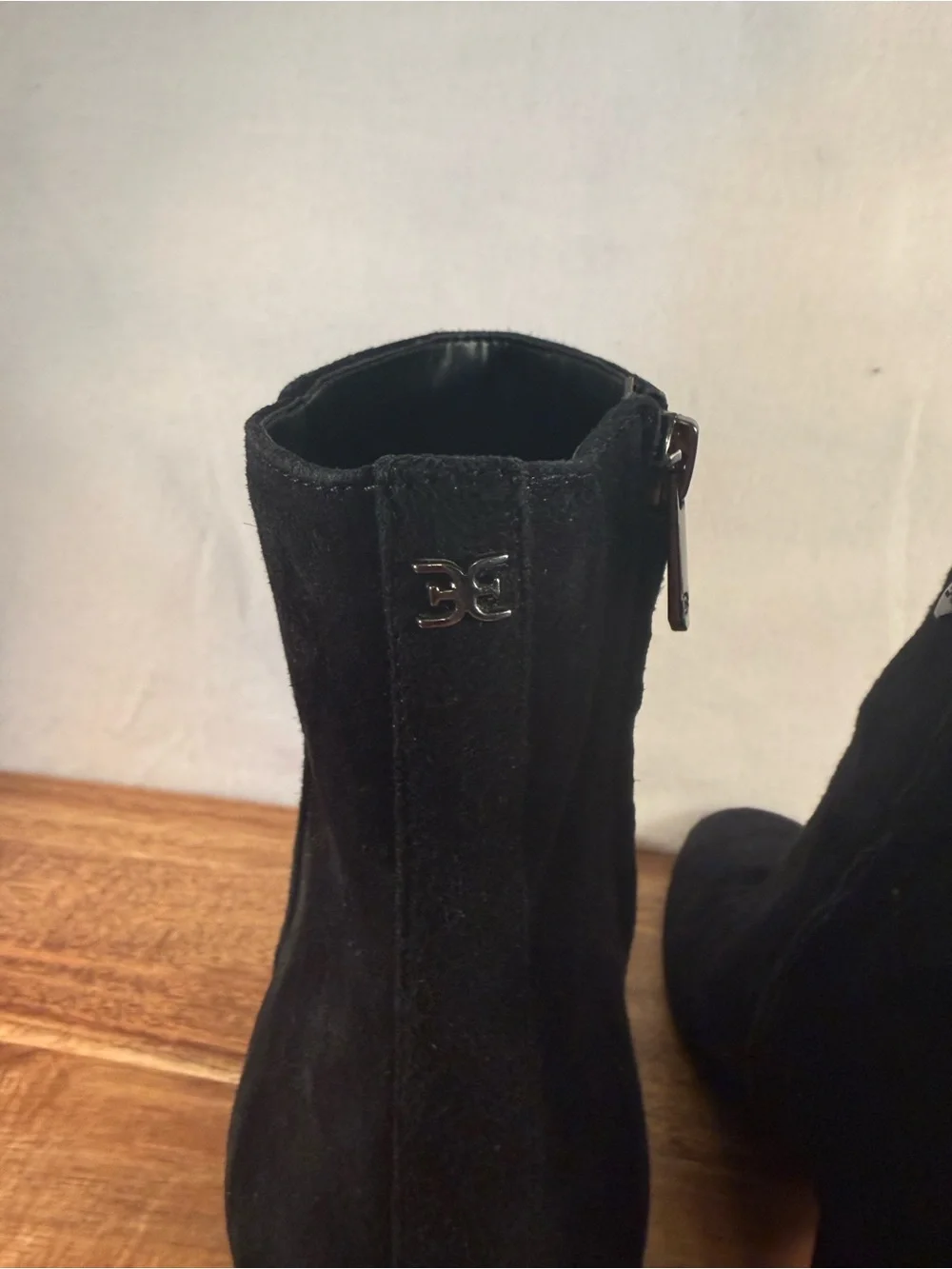 Sam Edelman Black Suede Ankle Boots Size 9